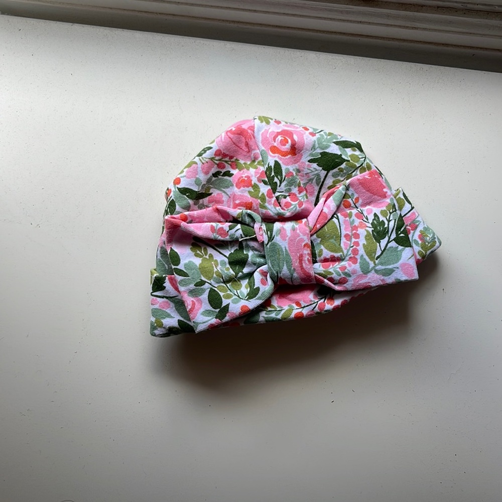 Newborn floral hat